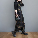 Printed Shoulder Strap Haren Radish Pants Large Loose Jumpsuit Spring And Autumn