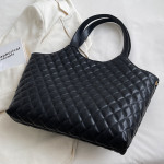 Fashion Large Capacity Tote Bag Female Diamond Plaid Trend Chain Crossbody Bag