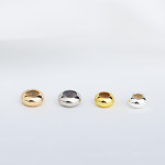 14K Gold-coated Ribbon Silicone Hollow Bead