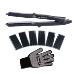 Hair Crimper Straightener Ceramic Curl Corrugated Curle 4in1