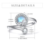 sterling silver spinner adjustable rotatable rings