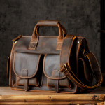 Men's Fashion Personality Leather Postman Handbag