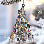 New Christmas Tree Decoration Dog Car Acrylic Pendant