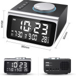 FM Radio FM Creative Alarm Clock Hotel Bedroom Bedside USB Charging Port Electronic Digital Clock