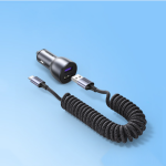 Data Cable Car Spring Telescopic USB Mobile Phone Android Charger Tapyc