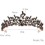 Vintage Bridal Crown Black Atmospheric Baroque Princess