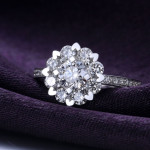 Micro Carat Engagement And Wedding Ring Ring Female Proposal Ring 18K Gold Diamond Ring Zircon Bare Diamond