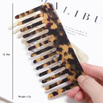 Anti-Static Headwear Marbled Leopard Print Hairdressing Comb