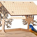 Wooden Home Garden Outdoor Bird Feeder Garden Pendant Decoration Feeder