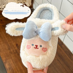 Lovely Little Sheep Cotton Slippers Female Winter Indoor