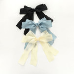 Hairpin Fairy Temperament Sweet Solid Color Mesh Bow Streamer Top Clip On The Back Of The Head