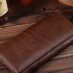 First Layer Leather Wallet Long Vintage Oil Wax