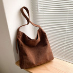 Corduroy Bucket Bag For Students