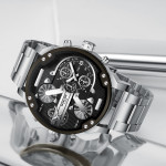 European And American Trendy Big Dial Two-place Personality Watch Men