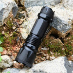 LED Mini Telescopic Zoom Rechargeable Strong Light Flashlight