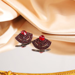 Vintage Electroplated Zircon Earrings Light Luxury