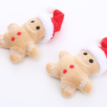 Cat Toy Christmas Hat Gingerbread Man