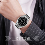 Skmei Time Beauty Southeast Asia Electronic Watch Men's Stainless Steel Band Business Fashion Chronograph Brand Watch