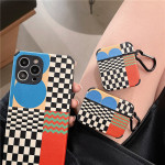 Korean Style Ins Retro Plaid Protective Shell