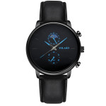 Leather Belt Two Eye Ultra-thin Quartz Men's Watch