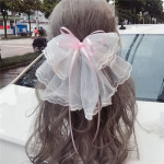 Japanese Soft Girl Lolita Sweet Bow Hairpin Ponytail Hairpin Female Top Clip Headdress