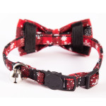 Christmas Snowflake Plaid Bow Bell Cat Collar