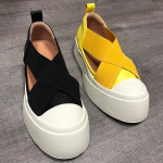 Fashion Hollow Cross Strap Platform Shoes