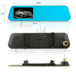 New Phnom Penh 4.3 Inch Car Rearview Mirror Driving Recorder Front And Rear Double Recording HD