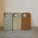 Minimalist Solid Color Leather Phone Case Protector