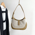 Women's High-grade Canvas Splicing Handbag