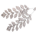 Leaf Opening Bracelet Fashionable Full Diamond