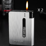 Aluminum alloy flame automatic cigarette case