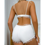 Women's Clothing Casual Lace Sling Knitted Underwear Suit