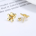 Women's Five Petal Flower Bud Thread Minimalist Personality All-match Temperament Earrings