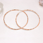 925 Sterling Silver Circle Endless Hoop Earrings as Gifts for Women