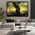 Living Room Canvas Painting Core Spray Hanging Rimless Porch Decorative Painting