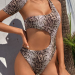 One-piece Swimsuit Snake Print Bikini