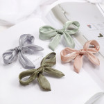 Double Lace Hairpin Headgear Korean Tulle Solid Color Hairpin Spring Clip