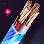 Multifunctional Three-in-one Streamer Data Cable USB Fast Charge