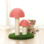 Natural Linen Mushroom Cat Scratch Post