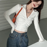 Summer Design Feeling Slim And Thin Bottom Shirt