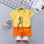 Summer Cotton Children's Short-sleeved Shorts Suit