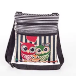 Ethnic Style Double Zipper Owl Jacquard Shoulder Messenger Bag Women's Ultra-light Cross-border Messenger Bag In Stock Wholesale