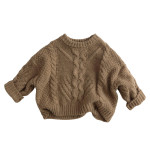 Children's Sweater Western Fried Dough Twists Coarse Knit