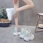 Mesh Breathable Thick-soled Sponge Cake Net Celebrity Sports Daddy Shoes