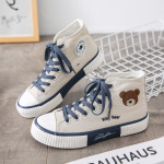 High-Top Bear Canvas Flat Cartoon Casual Shoes