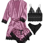 European And American Ladies Pajamas Four-piece Set