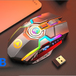 Color Wireless Gaming RGB Rechargeable Mute Button Mouse