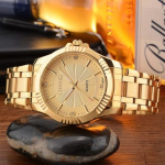 Luxury Brand Man Gold Dress Watches Stainless Steel