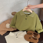 Korean Style Solid Color Coarse Yarn Sweater Casual